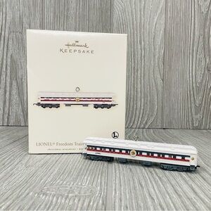 Lionel hallmark 07 Freedom Train Observation Car collectable Christmas ornament